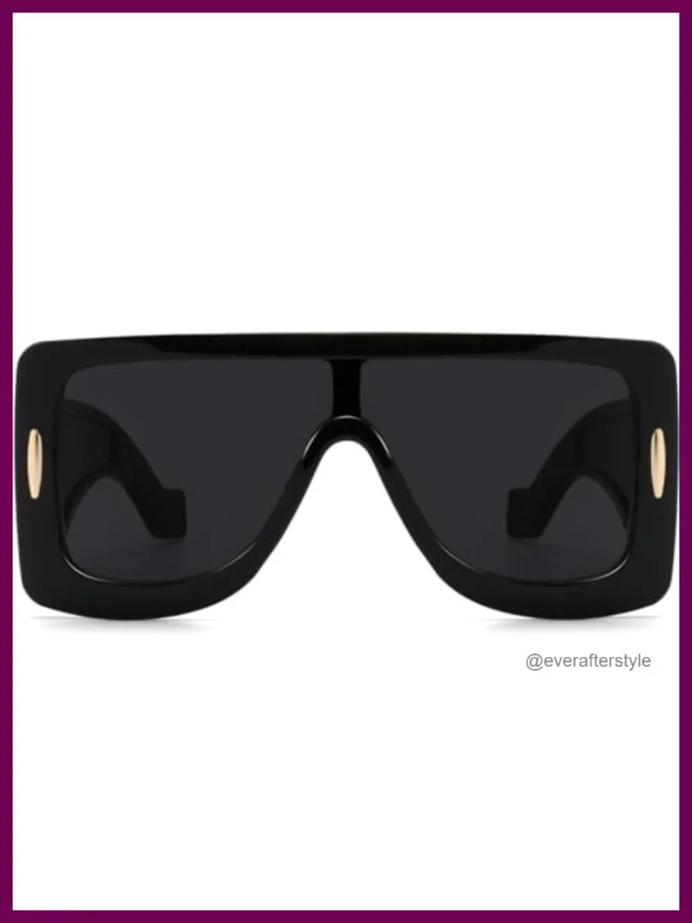 Oversized Flat Top Shield Sunglasses UV Protection Unisex Fashion